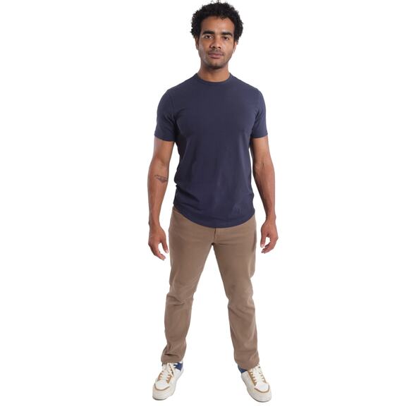 The Perfect Jean NYC Athletic Fit Denkhaki Denim Jeans Mens 32x28 Dark Khaki New - Picture 1 of 14